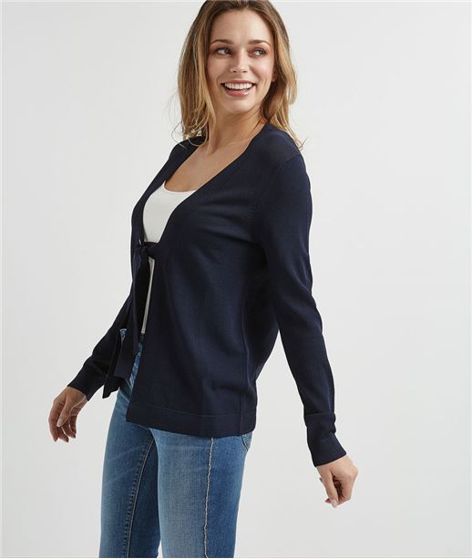 Gilet femme avec oeillets MARINE
