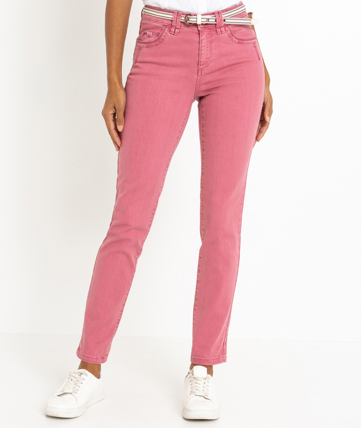 Pantalon femme raccourci uni ROSE