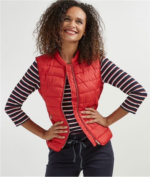 Doudoune light sans manches ROUGE