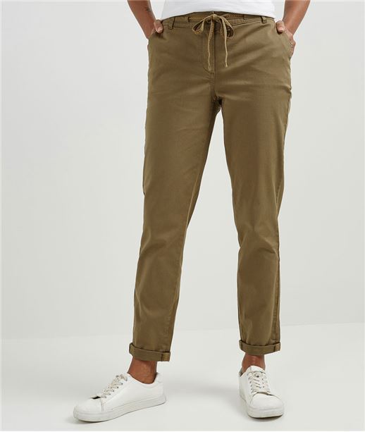 Pantalon chino avec ceinture KAKI