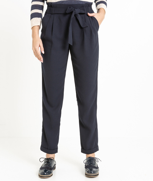 Pantalon fluide et ceinturé MARINE
