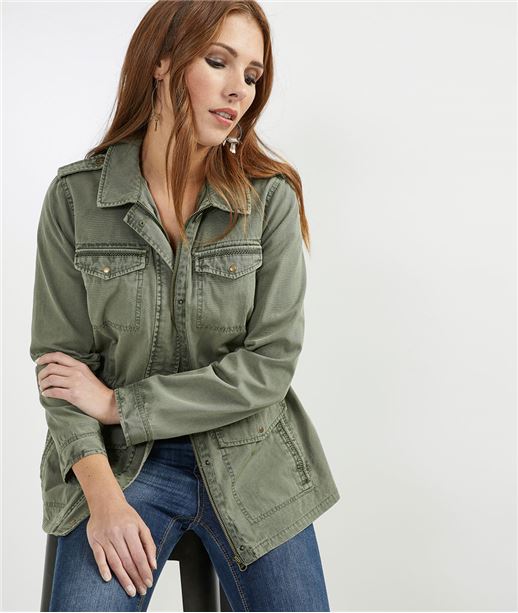 Blouson femme esprit saharienne kaki KAKI