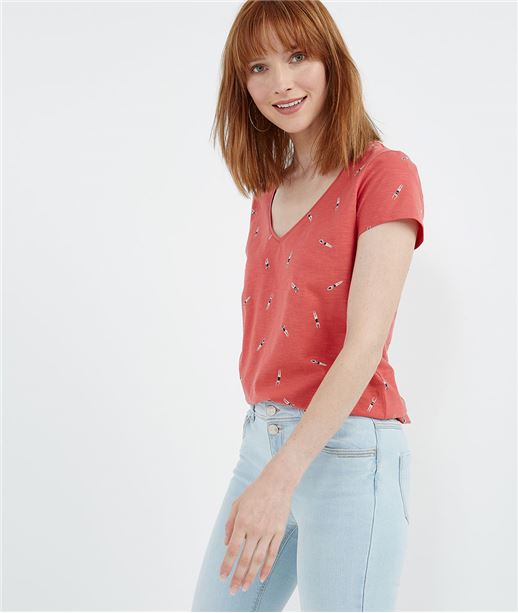 T-shirt basique avec imprimés CORAIL