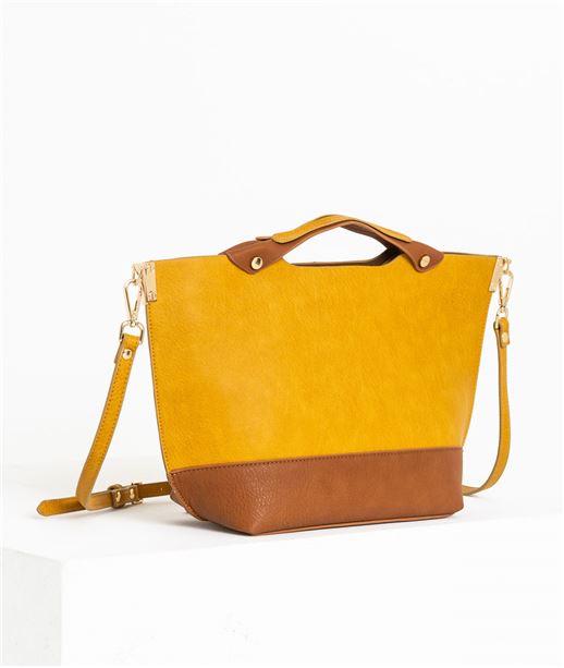 Sac femme bicolore JAUNE