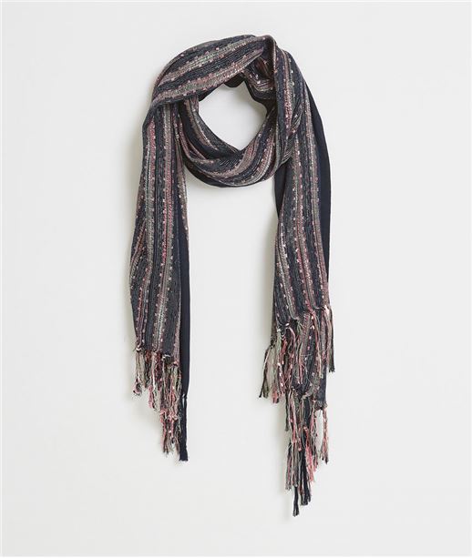 Foulard femme brodé MARINE