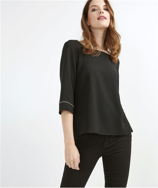 Chemisier esprit cape 3 coloris NOIR