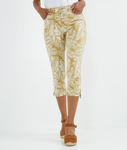 Corsaire femme de couleur avec ceinture CAMEL