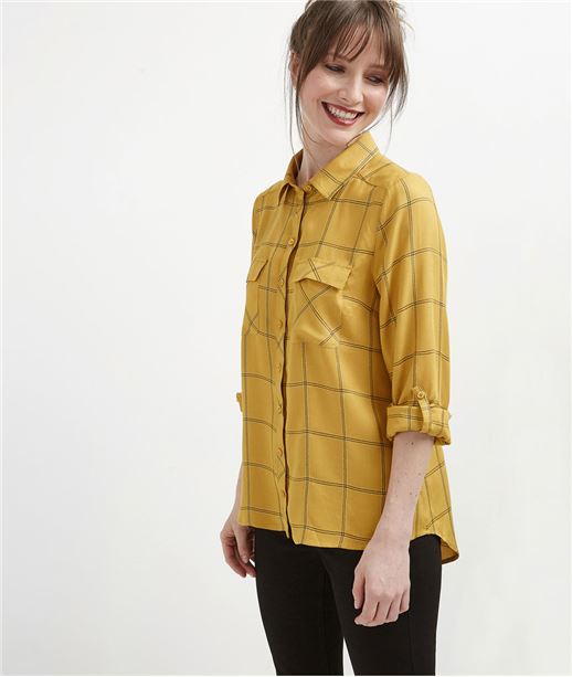 Chemise femme fluide à carreaux SAFRAN