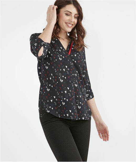 Blouse femme imprimé coeurs IMPRIME