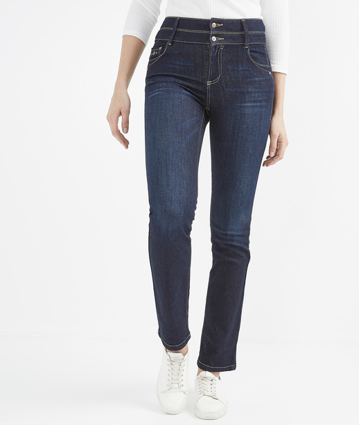 Jean droit taille haute et push up RINSE