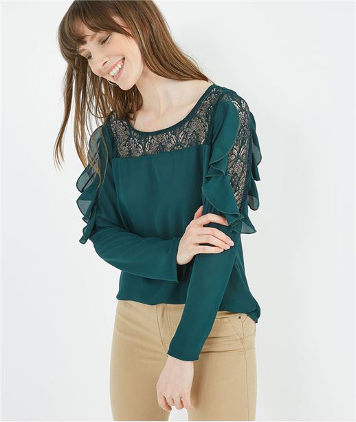 Blouse femme avec dentelle CANARD