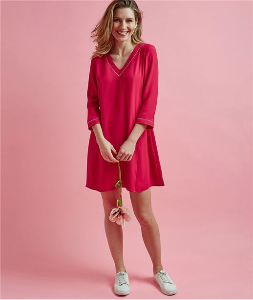 Robe femme trapèze fushia FUCHSIA
