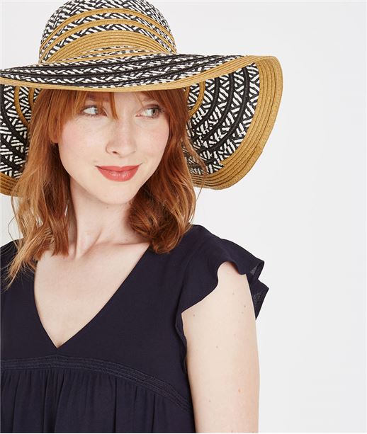 Chapeau de paille graphique MULTICOLORE