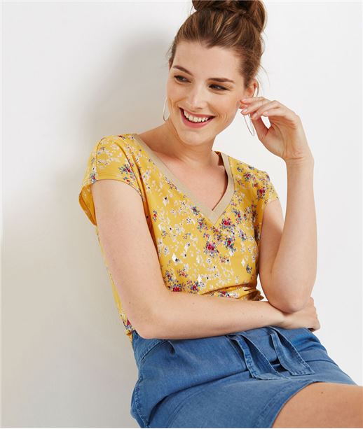 T-shirt imprimé fleuri SAFRAN