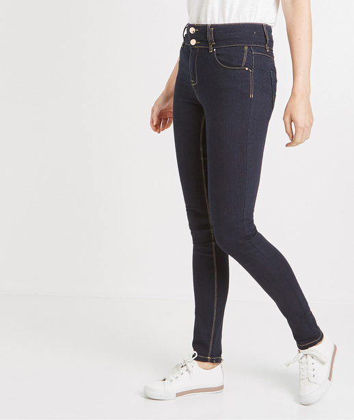 Jean slim taille haute BLUE BLACK