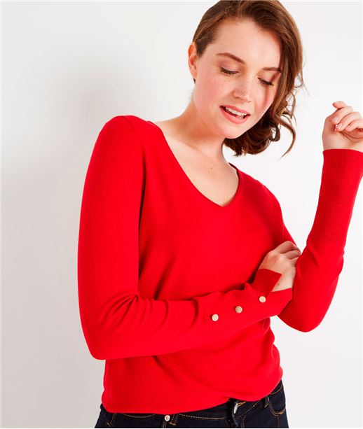 Pull basique uni ROUGE
