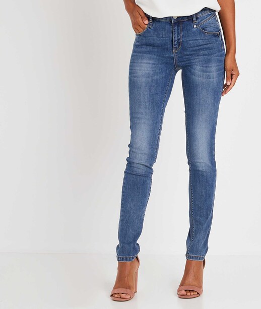 Jean slim push up STONE