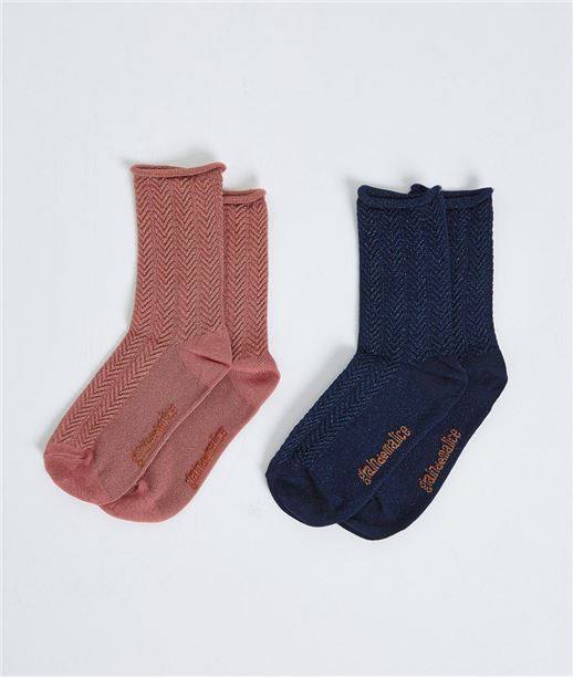 Lot de 2 paires de chausettes BLUSH