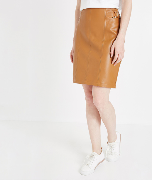 Jupe simili cuir CAMEL