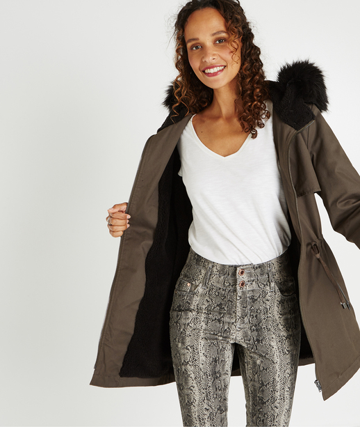 Parka d'hiver avec capuche KAKI