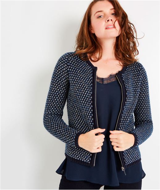 Gilet court en tricot MARINE