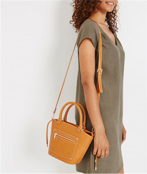 Sac seau avec anses et bandoulière CAMEL
