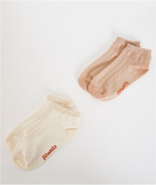 Lot de 2 paires de chausettes BEIGE
