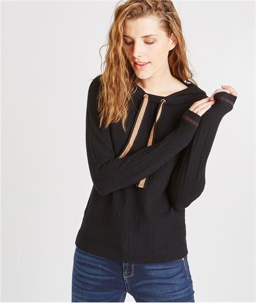 Pull à capuche NOIR