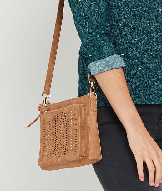 Sac zippé avec perforations TAUPE