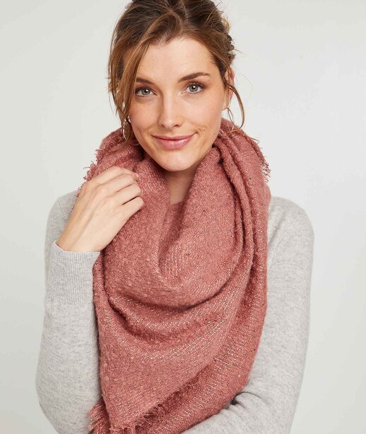 Echarpe unie à sequins femme ROSE