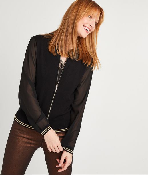 Bomber noir femme NOIR