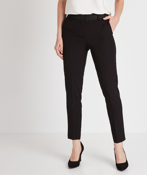 Pantalon smoking noir femme NOIR