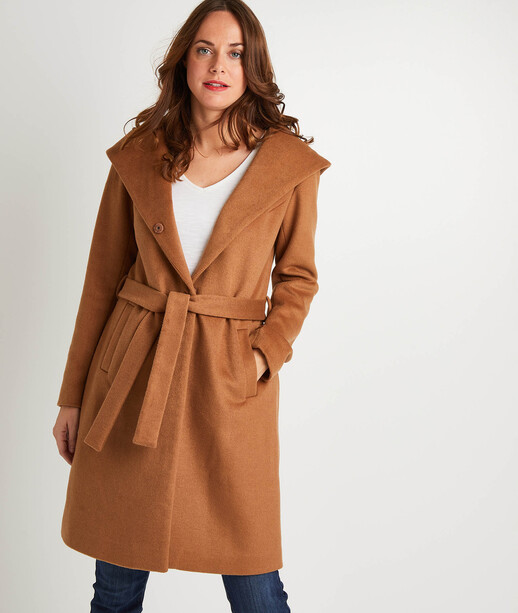 Manteau ceinturé camel femme CARAMEL