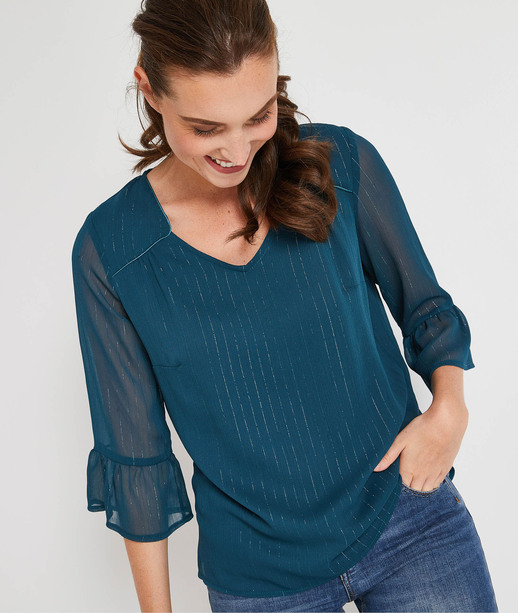 Blouse fluidre manches 3/4 JADE