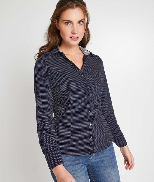 Chemise structurée à pois IMPRIME