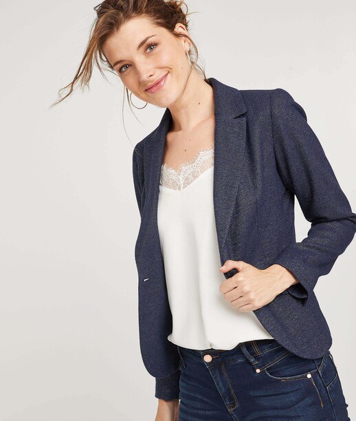 Veste de tailleur marine en lainage MARINE