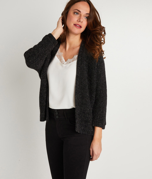 Gilet en maille femme NOIR