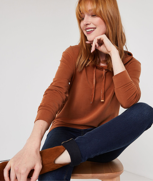 Sweat à capuche CARAMEL