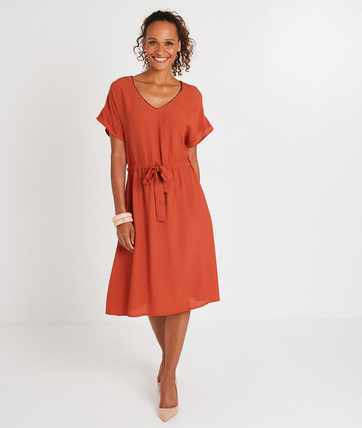 Robe mi-longue colorée PAPRIKA
