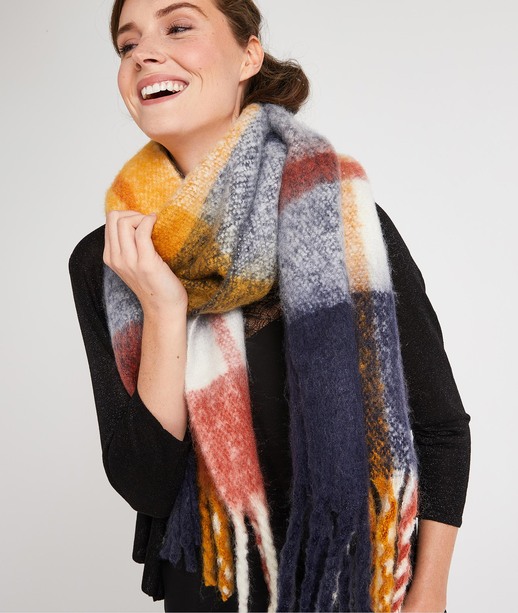 Echarpe chaude multicolore femme MULTICOLORE