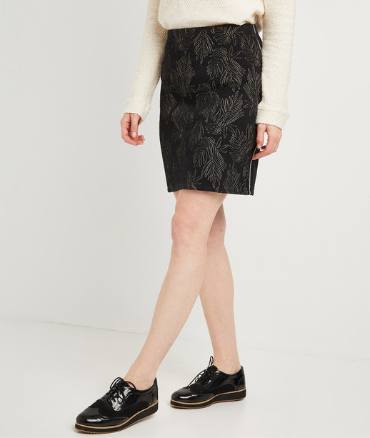 Jupe noire droite femme NOIR