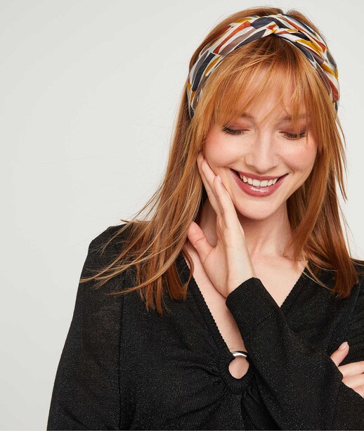 Foulard imprimé en soie femme MULTICOLORE