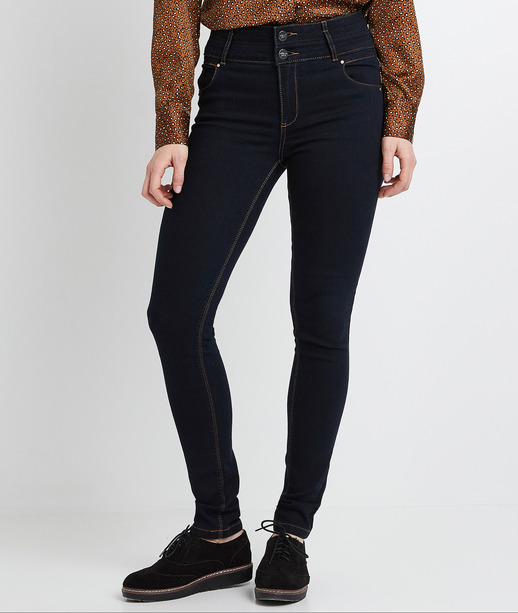 Jean slim taille haute BLUE BLACK
