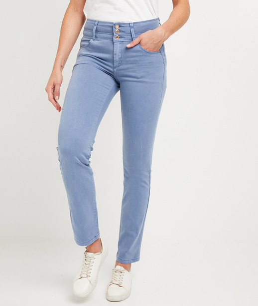 Pantalon droit taille haute uni femme ANEMONE