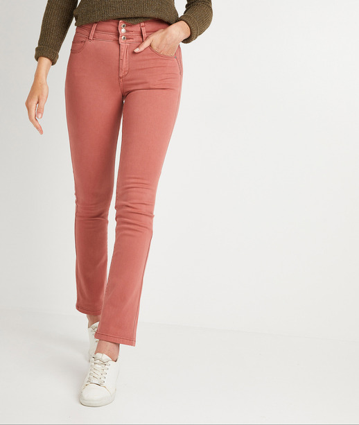 Pantalon droit taille haute uni femme BLUSH