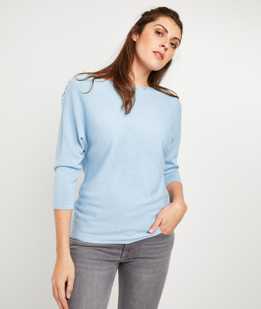 Pull bleu ciel femme BLEU