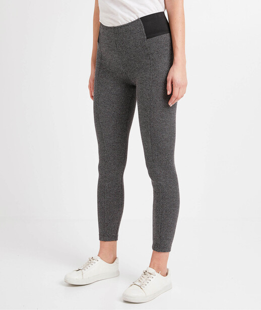 Legging jacquard gris femme GRIS