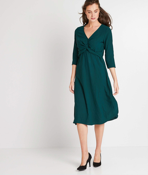 Robe midi verte femme VERT