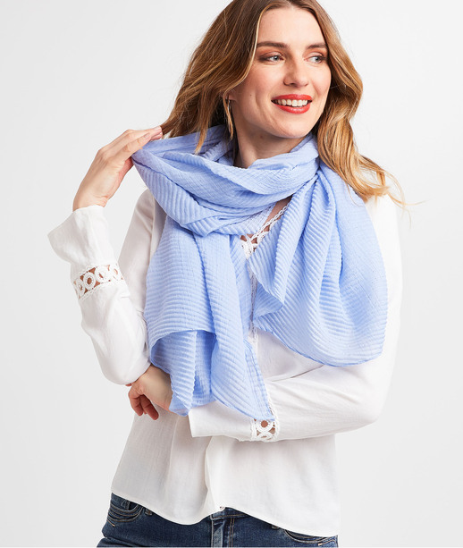 Etole plissée femme BLEU