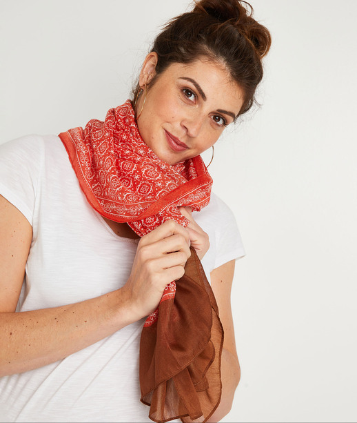 Etole imprimée femme TERRACOTTA